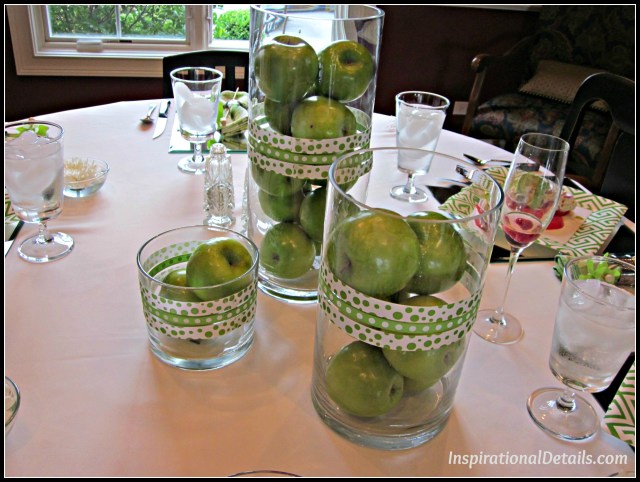 green apple theme tablescape