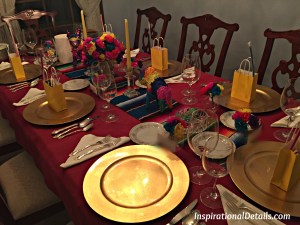 Spanish theme tablescape - InspirationalDetails.com