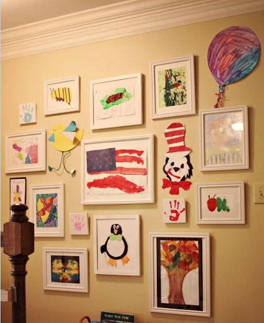 kids art gallery walls