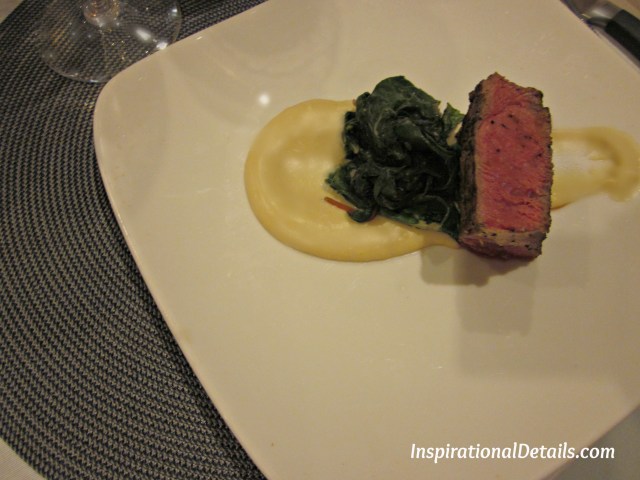 KC strip with Jarlsberg cheese fondue