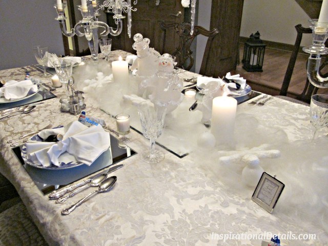 white winter wonderland tablescape