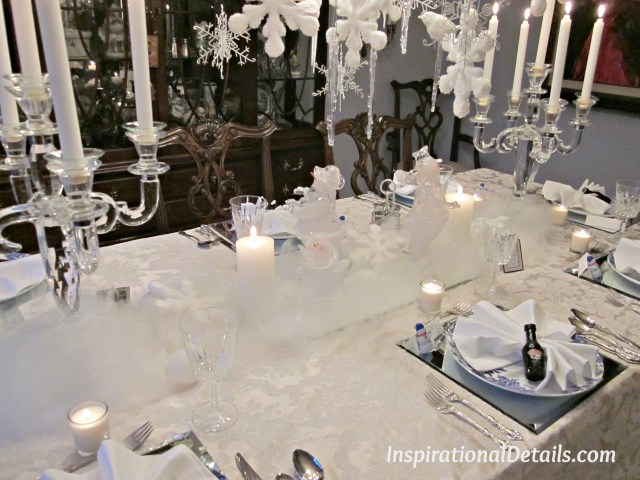 snowman tablescape