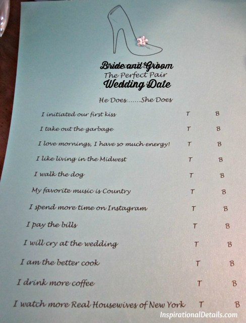 bridal shower with shoe theme