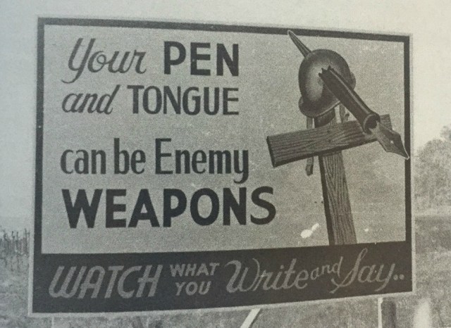 billboard from Oak Ridge, TN during wartime