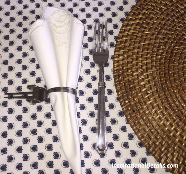 vintage fork napkin ring