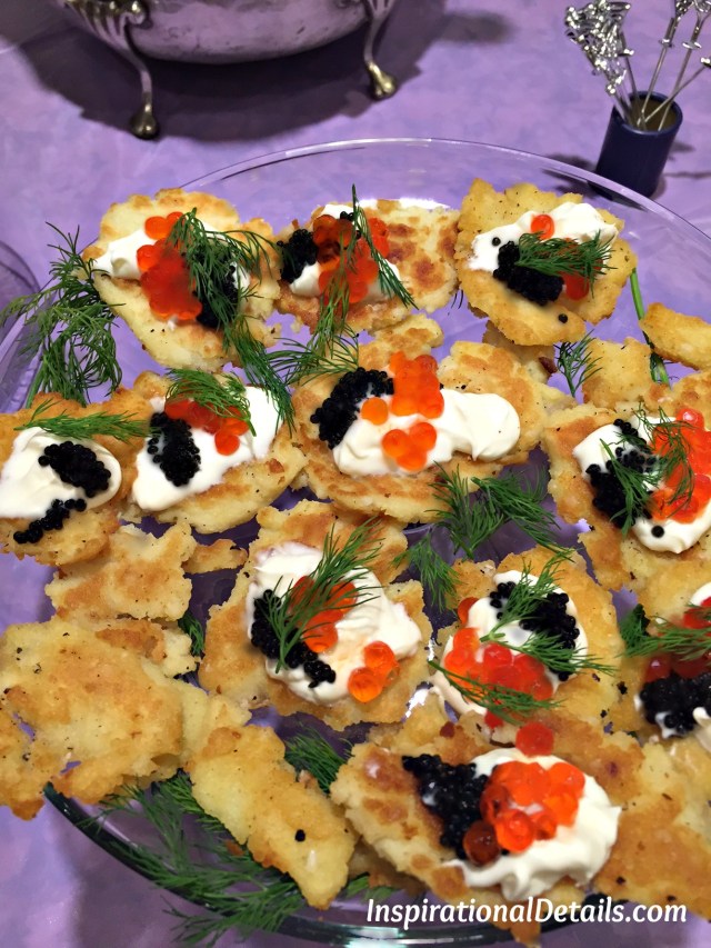 Potato Pancake with Caviar & Salmon with Dill