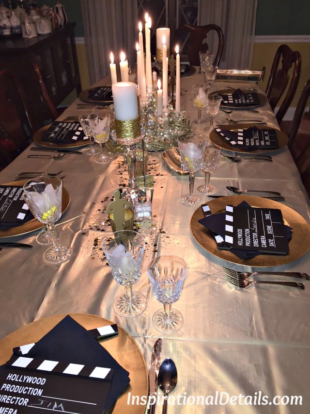 Oscar party tablescape ideas