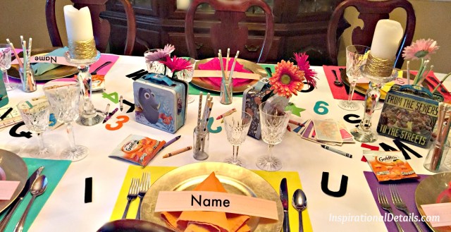school theme tablescape ideas