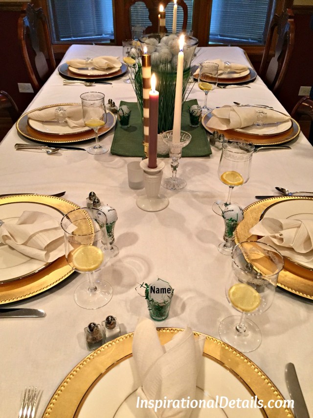 golf theme dinner party