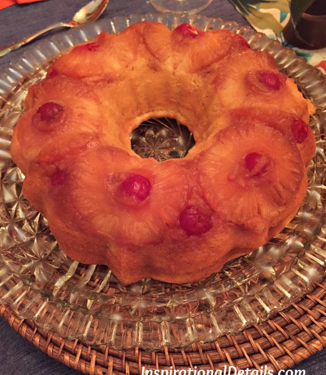 Pineapple banana upside-down cake