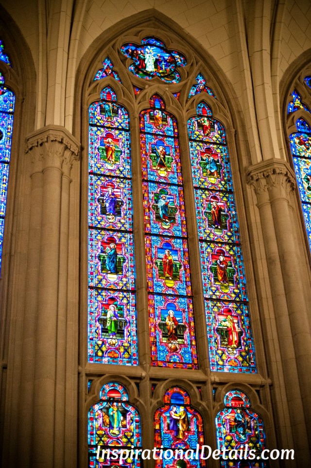 dazzling stained glass windows St. James Chapel
