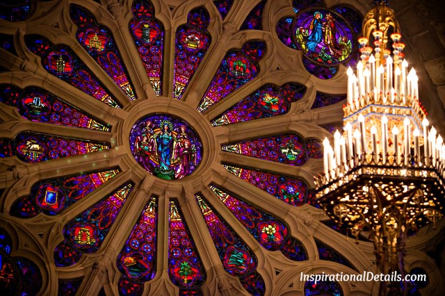 beautiful stained glass windows - St. James Chapel