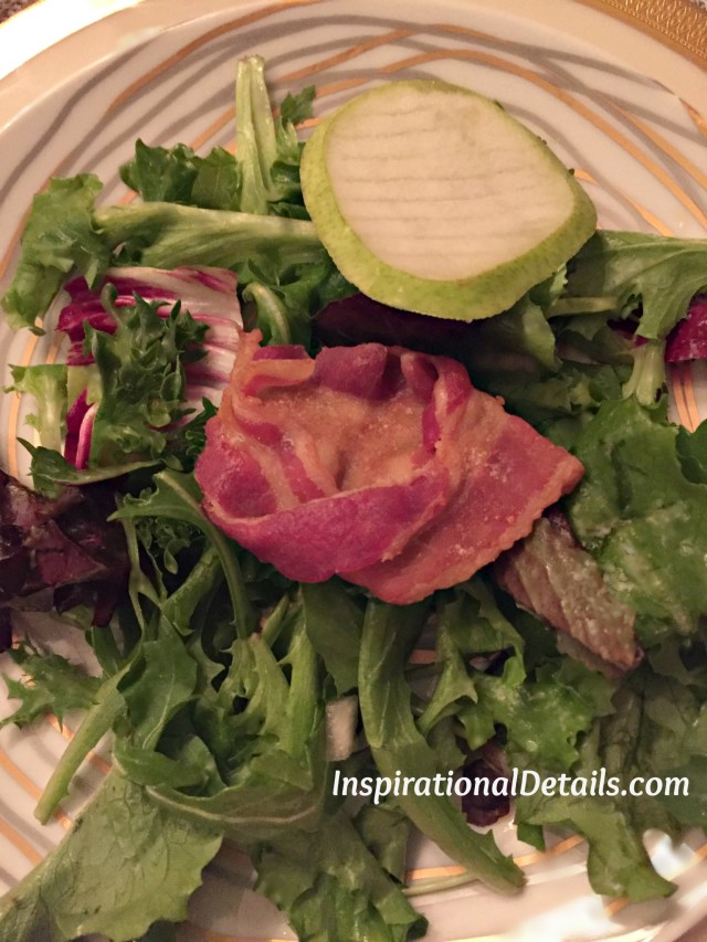 Mixed Greens with Pear, Feta, & Bacon Salad