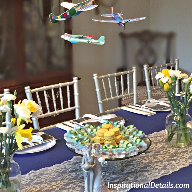 bridal shower with airline industry theme