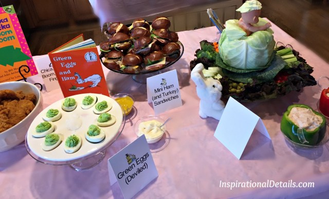 food for book theme baby shower