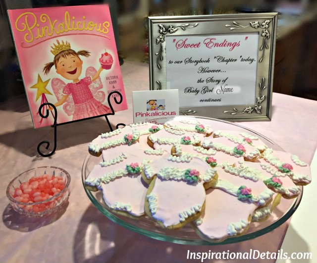 food for book theme baby girl shower