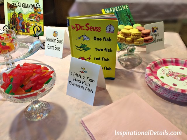 book theme baby shower ideas - food