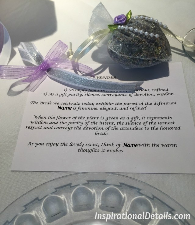 bridal shower favor ideas - lavender bags