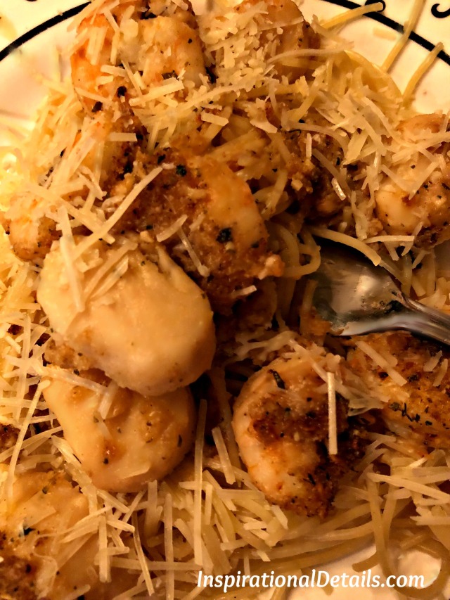 baked scallops with angel hair pasta