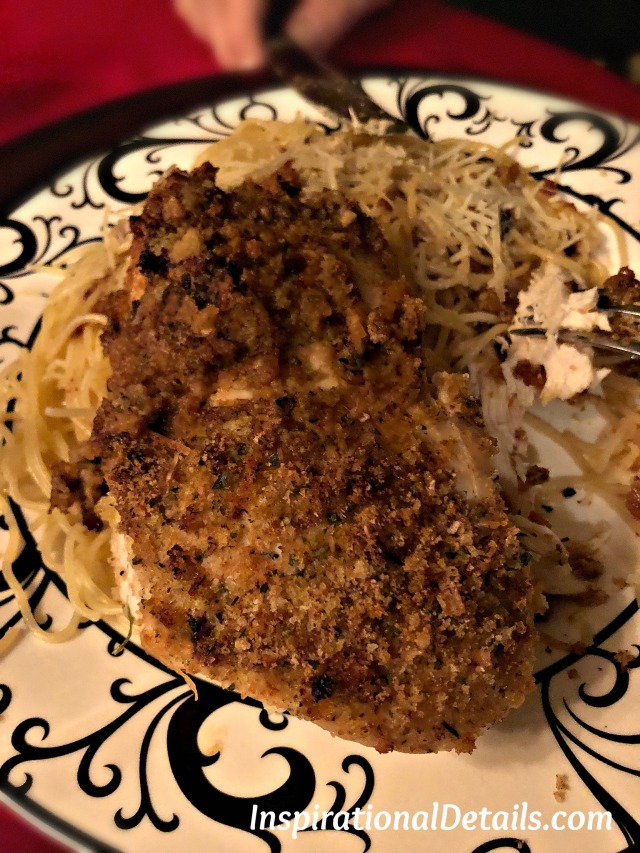 Baked Chicken with Angel Hair Pasta