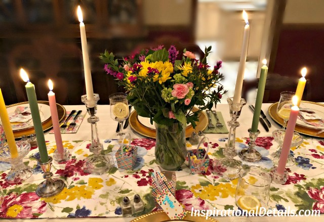 pastel / flower table ideas