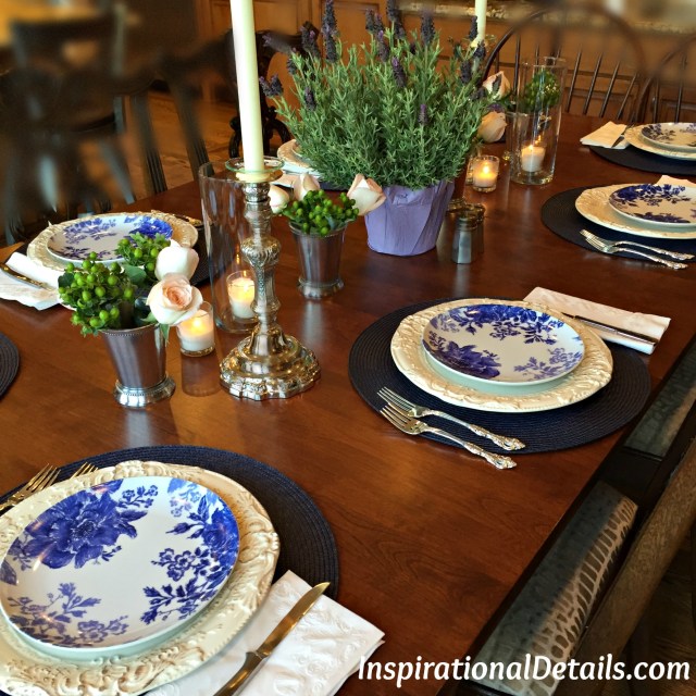 Quick and Easy Blue Tablescapes | Inspirational Details
