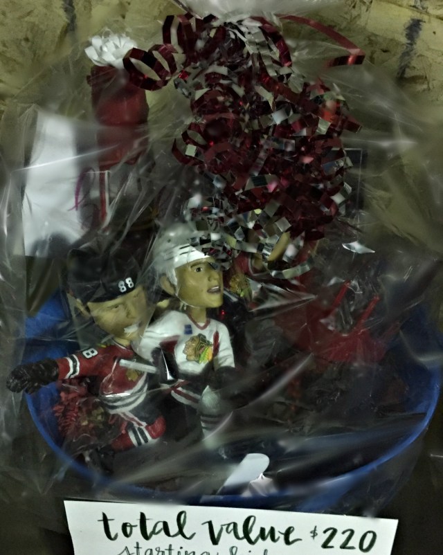 sports theme auction basket